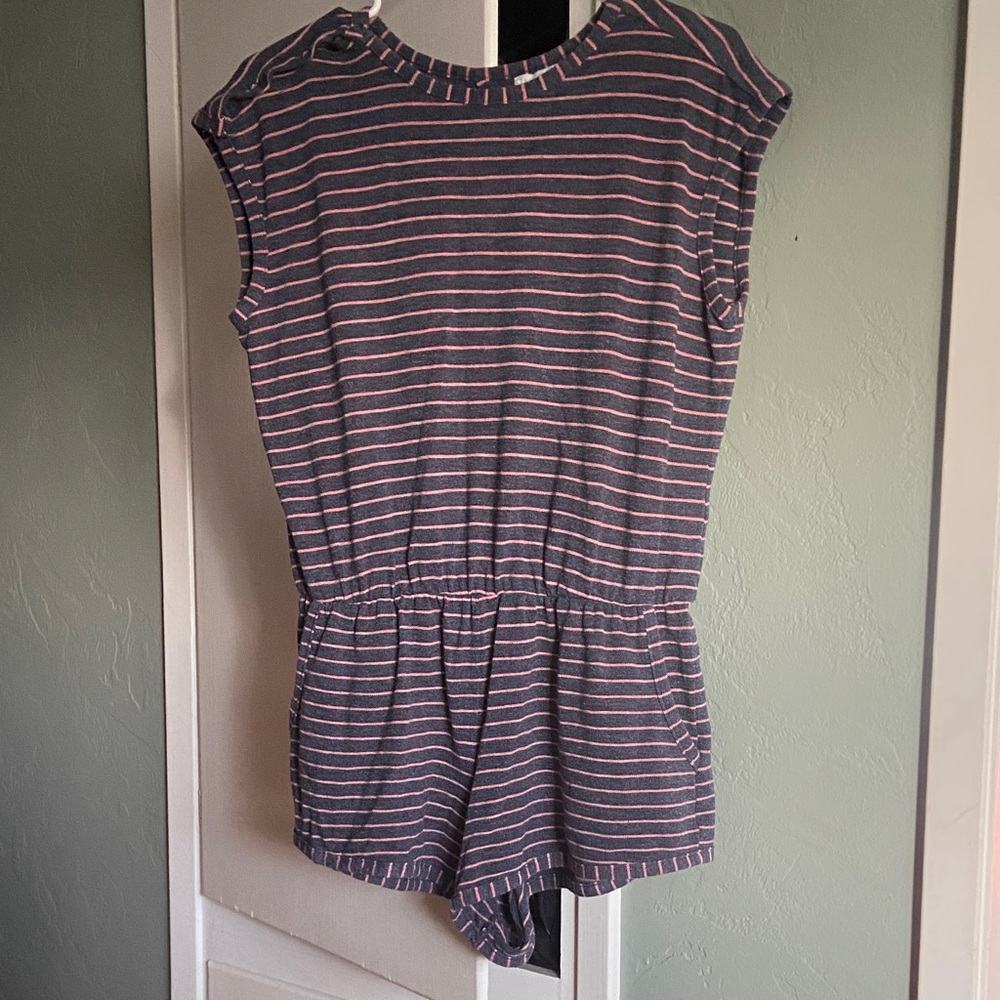 Cooperative Pink and Blue Striped Romper